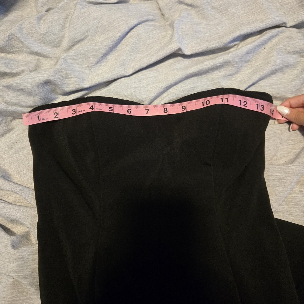 City Triangles Sweetheart Neckline Black Strapless Evening Gown With Slit Size 5 - Picture 3 of 6
